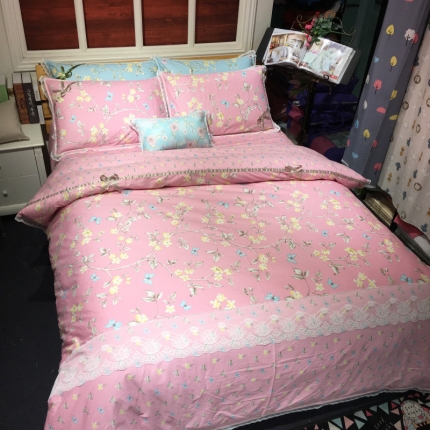 91家纺网 家纺一手货源 找家纺 （总）玖玖爱家纺 2017蕾丝韩版四件套