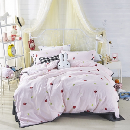 91家纺网 家纺一手货源 找家纺 （总）玖玖爱家纺 2017新款水洗棉印花四件套