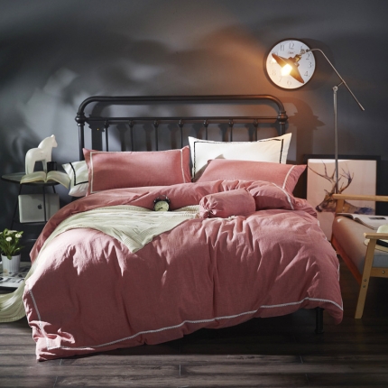 91家纺网 家纺一手货源 找家纺 （总）玖玖爱家纺 2017花边款水洗棉四件套 电子档