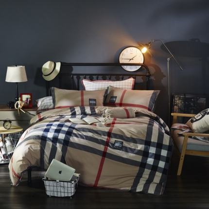 91家纺网 家纺一手货源 找家纺 （总）玖玖爱家纺 2017条纹款水洗棉四件套