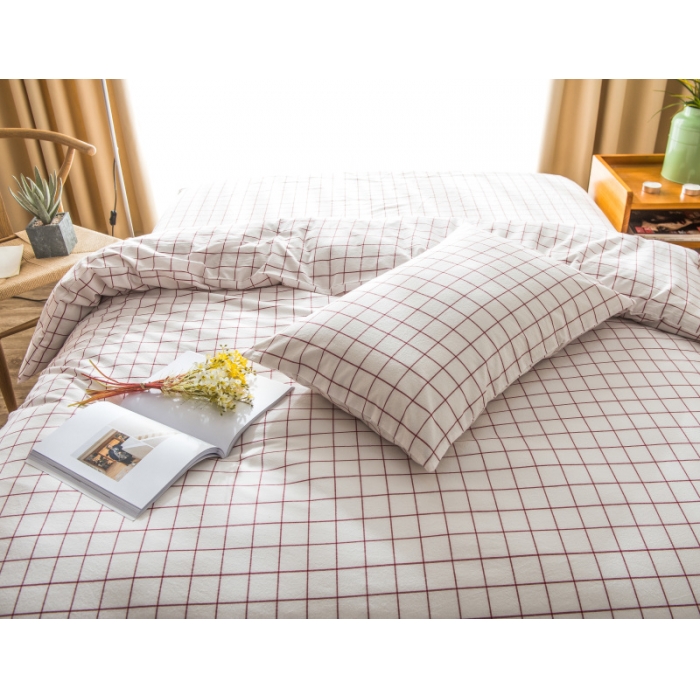 91家纺网 家纺一手货源 找家纺 玖玖爱 水洗棉四件套床单款 初春格