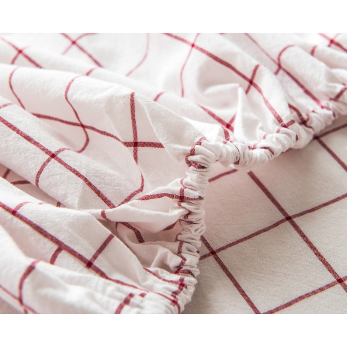 91家纺网 家纺一手货源 找家纺 玖玖爱 水洗棉四件套床单款 初春格