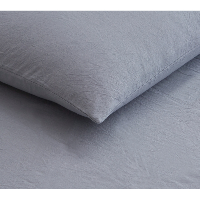 91家纺网 家纺一手货源 找家纺 玖玖爱 水洗棉四件套床单款 纯浅兰