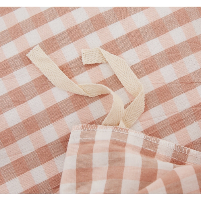 91家纺网 家纺一手货源 找家纺 玖玖爱 水洗棉四件套床单款 豆沙小格