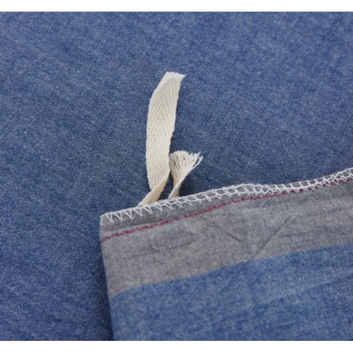 91家纺网 家纺一手货源 找家纺 玖玖爱 水洗棉四件套床单款  蓝灰条纹