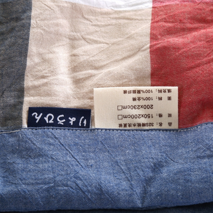 91家纺网 家纺一手货源 找家纺  玖玖爱 水洗棉夏被 红蓝中格