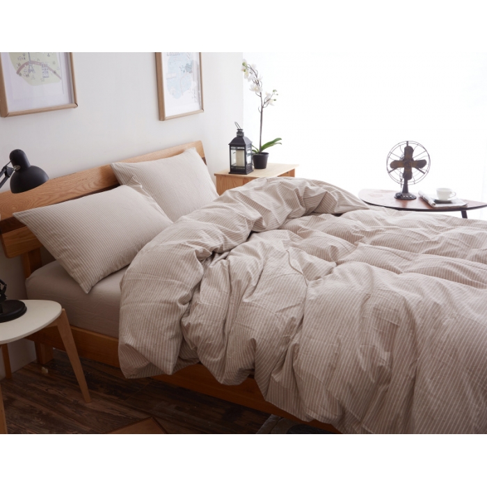 91家纺网 家纺一手货源 找家纺 玖玖爱 水洗棉四件套床单款  米细条