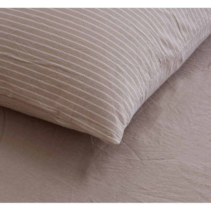 91家纺网 家纺一手货源 找家纺 玖玖爱 水洗棉四件套床单款  米细条