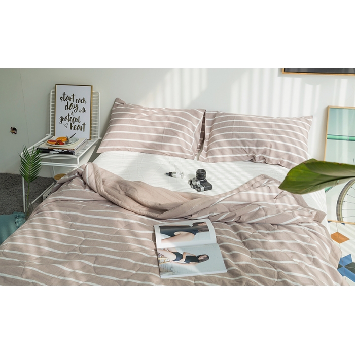 91家纺网 家纺一手货源 找家纺  玖玖爱 水洗棉夏被 卡宽条