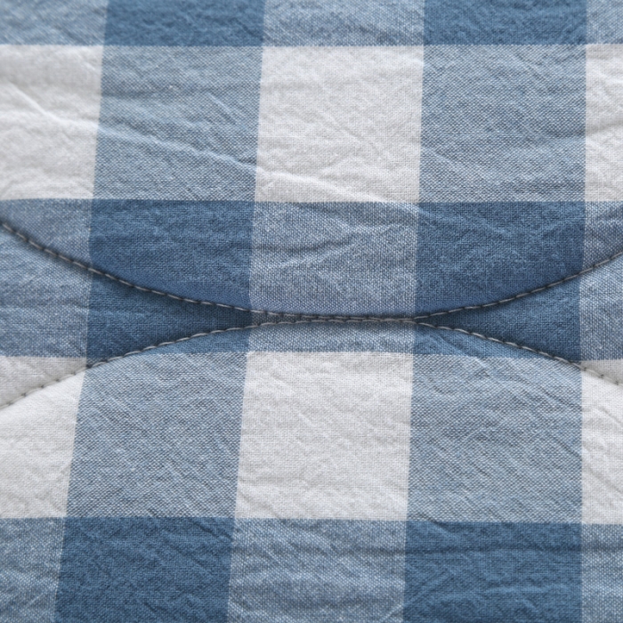 91家纺网 家纺一手货源 找家纺  玖玖爱 水洗棉夏被 蓝白三分格