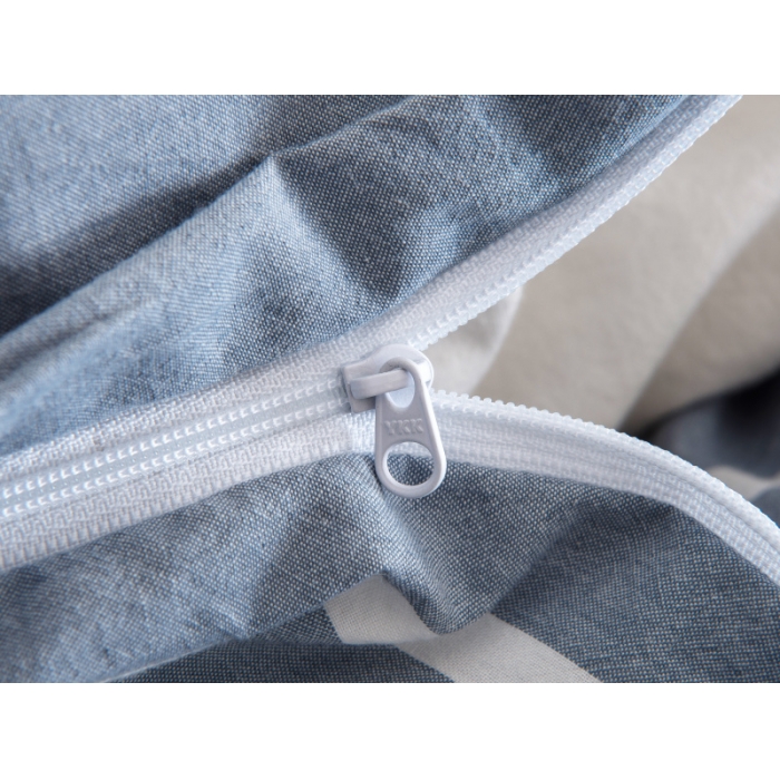 91家纺网 家纺一手货源 找家纺 玖玖爱 水洗棉四件套床单款 浅灰白条