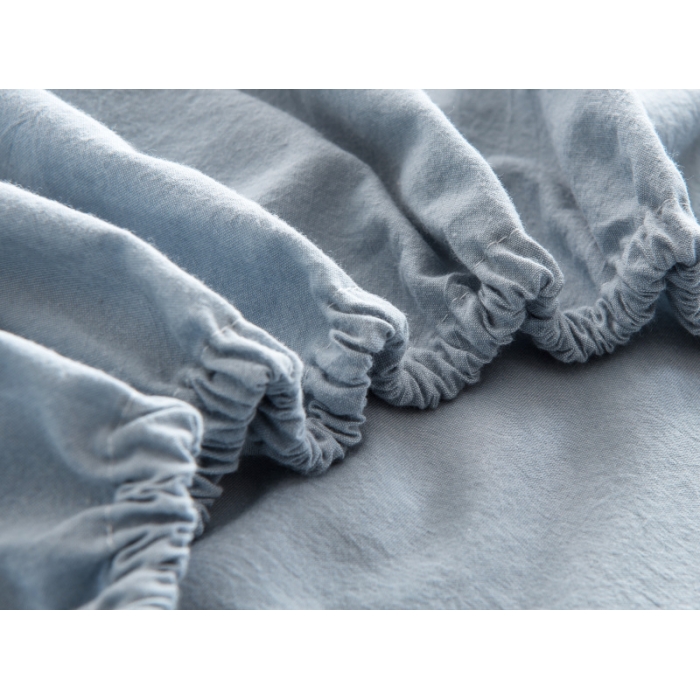 91家纺网 家纺一手货源 找家纺 玖玖爱 水洗棉四件套床单款 浅灰白条