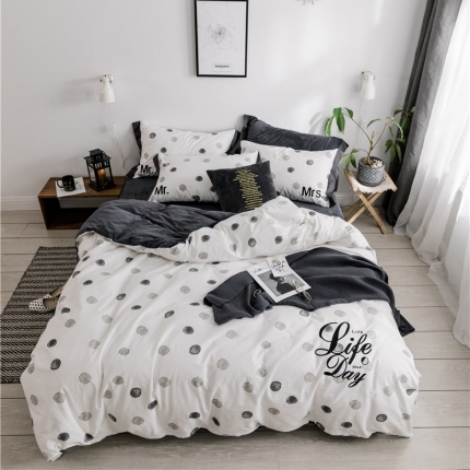 91家纺网 家纺一手货源 找家纺 （总）玖玖爱 2018新款棉加绒绣花四件套 