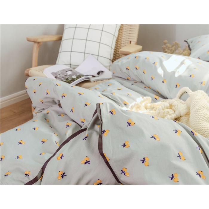 91家纺网 家纺一手货源 找家纺 玖玖爱 日式混搭水洗棉全棉四件套 枇杷