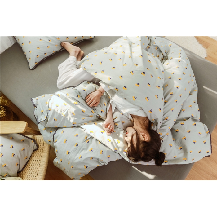 91家纺网 家纺一手货源 找家纺 玖玖爱 日式混搭水洗棉全棉四件套 枇杷