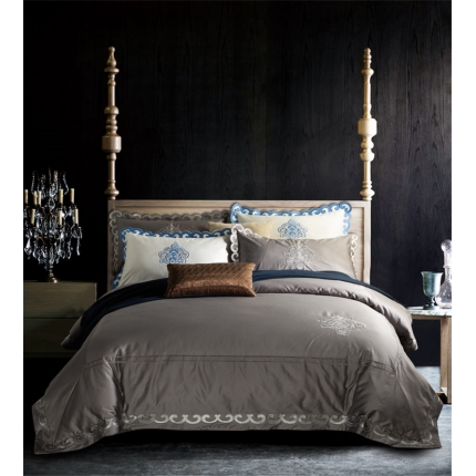 91家纺网 家纺一手货源 找家纺 （总）玖玖爱 2019新款100支高端海岛棉全棉绣花四件套