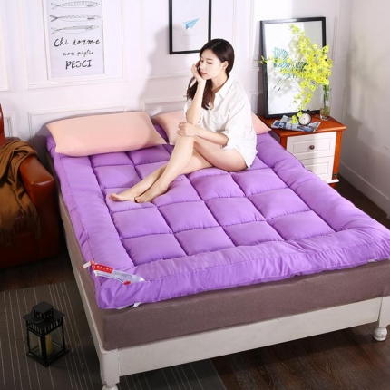 祥源阁 加厚十公分单双人床褥子宿舍可折叠学生床垫玫瑰紫