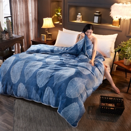 91家纺网 家纺一手货源 找家纺 （总）雨洋家纺 2018新款加厚保暖金貂绒被套单品