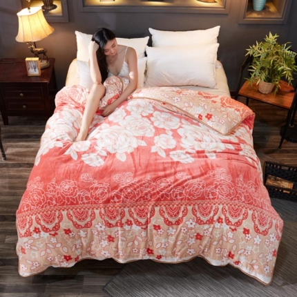 91家纺网 家纺一手货源 找家纺 （总）雨洋家纺 2018新款加厚保暖金貂绒被套单品