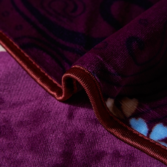 91家纺网 家纺一手货源 找家纺 雨洋家纺 2018新款加厚保暖金貂绒单品被套花语怡然