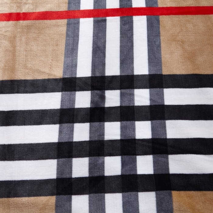 91家纺网 家纺一手货源 找家纺 雨洋家纺 2018新款加厚保暖金貂绒单品被套灰格子