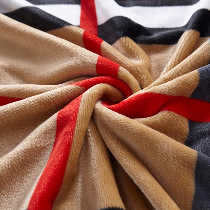 91家纺网 家纺一手货源 找家纺 雨洋家纺 2018新款加厚保暖金貂绒单品被套灰格子