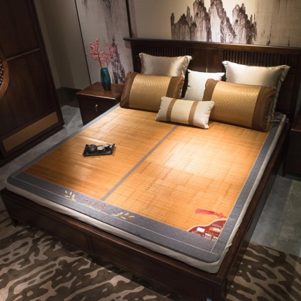 91家纺网 家纺一手货源 找家纺 （总）雨洋家纺 2025新款凉席竹席藤席双面席无包装和枕套