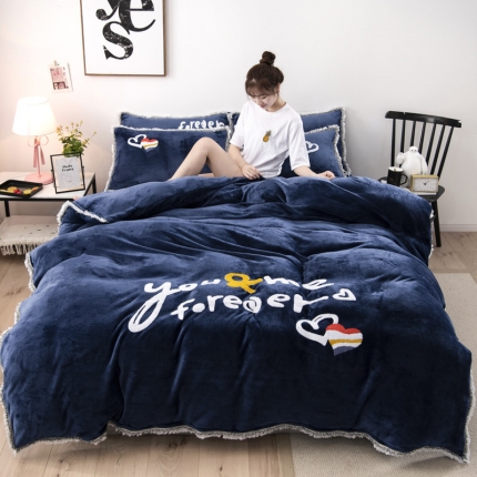 91家纺网 家纺一手货源 找家纺 （总）雨洋家纺 2019新款毛巾绣四件套