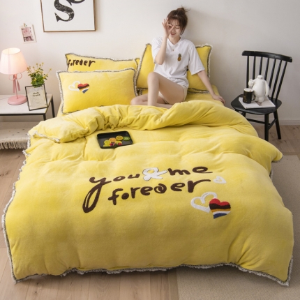 91家纺网 家纺一手货源 找家纺 （总）雨洋家纺 2019新款毛巾绣四件套