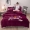 91家纺网 家纺一手货源 找家纺 雨洋家纺 2019新款毛巾绣四件套 紫红