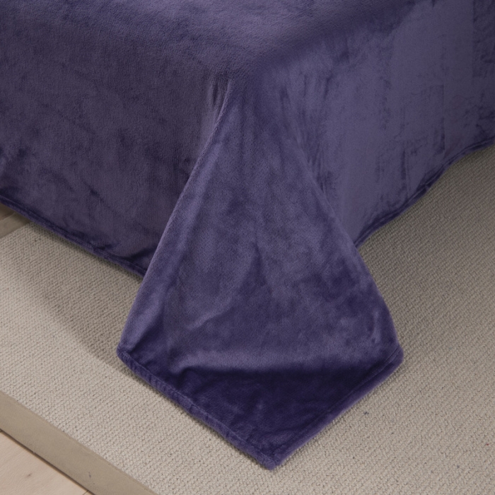 91家纺网 家纺一手货源 找家纺 雨洋家纺 2019新款毛巾绣四件套 紫罗兰