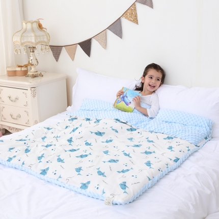 91家纺网 家纺一手货源 找家纺 （总）心卓婴童馆 婴幼儿棉纱豆豆被/毯双层纱被子儿童被毯子