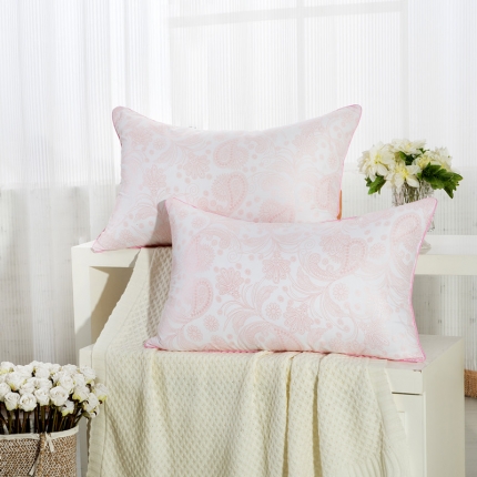 91家纺网 家纺一手货源 找家纺 （总）皇皇冠之家枕芯 2019新款凤尾花舒适枕45*73一只