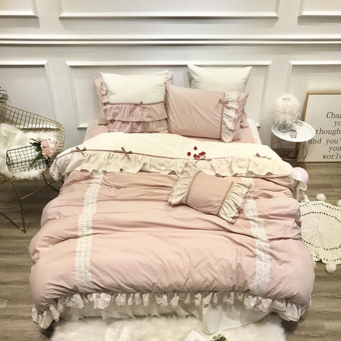 91家纺网 家纺一手货源 找家纺 星野家居 2019新款公主系列艾莉四件套