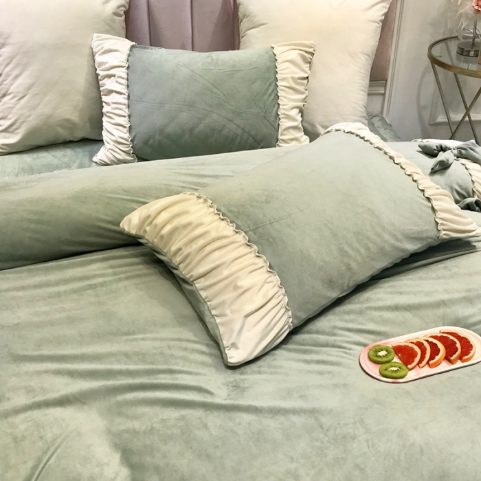 91家纺网 家纺一手货源 找家纺 （总）星野 2019新款宝宝绒韩版小公主四件套