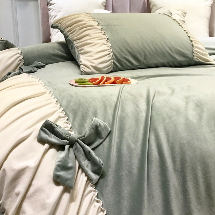 91家纺网 家纺一手货源 找家纺 （总）星野 2019新款宝宝绒韩版小公主四件套