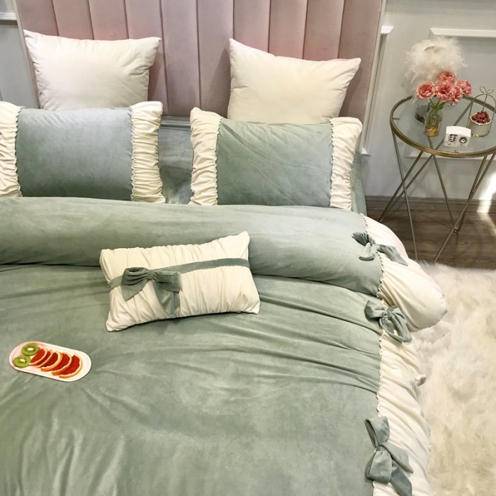 91家纺网 家纺一手货源 找家纺 （总）星野 2019新款宝宝绒韩版小公主四件套