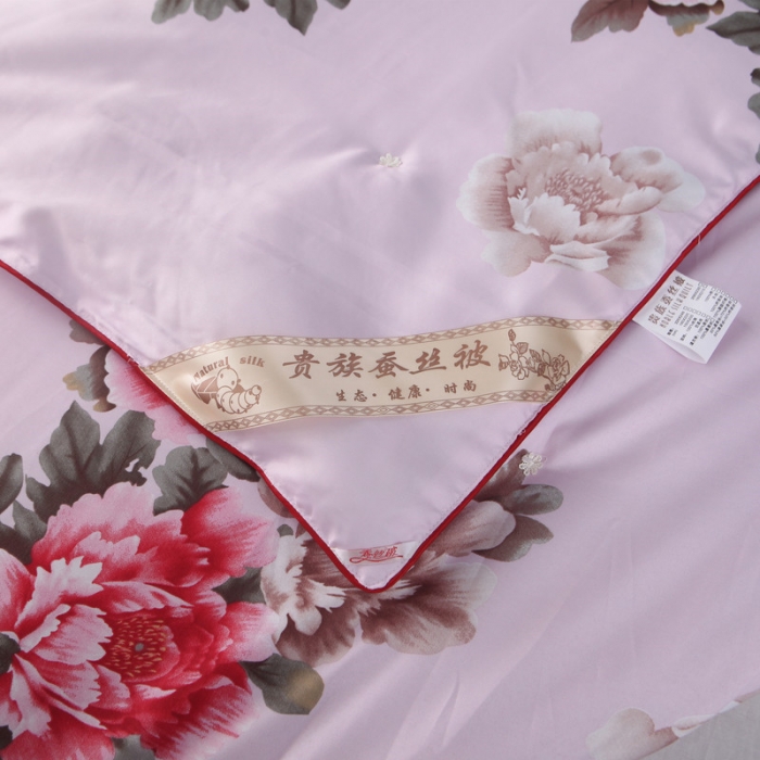 91家纺网 家纺一手货源 找家纺 鑫发家纺 2019新款织锦稠被 花香四溢-粉