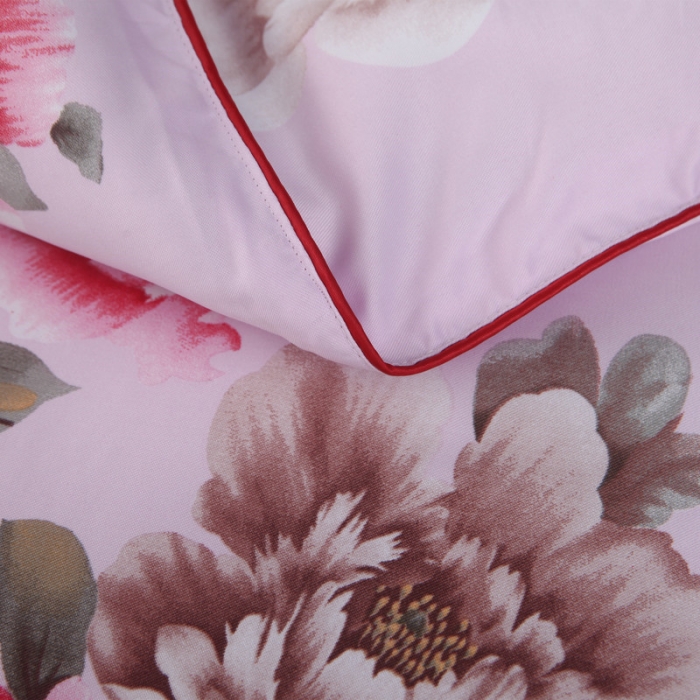 91家纺网 家纺一手货源 找家纺 鑫发家纺 2019新款织锦稠被 花香四溢-粉