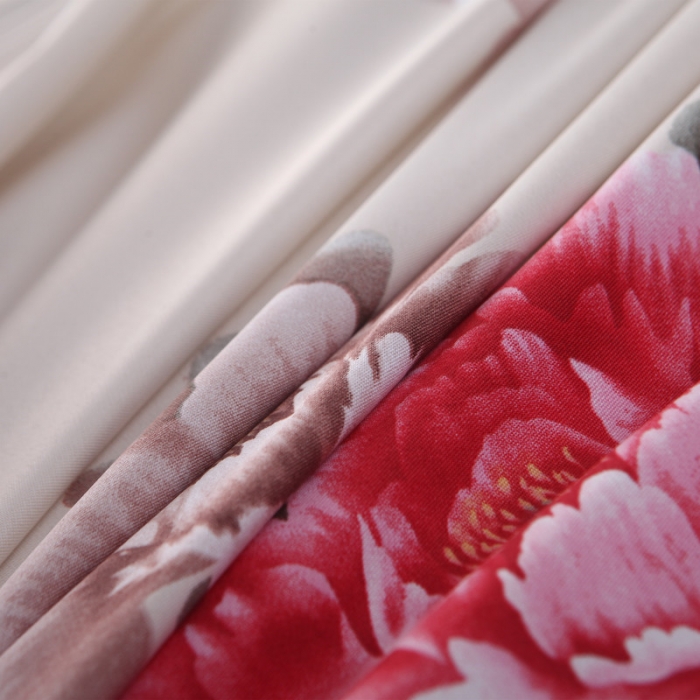 91家纺网 家纺一手货源 找家纺 鑫发家纺 2019新款织锦稠被 花香四溢-香槟色