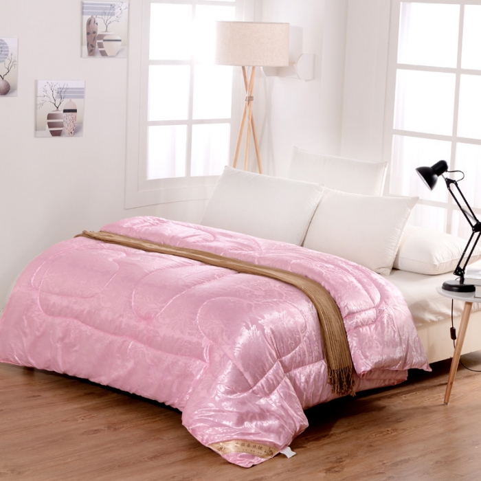 91家纺网 家纺一手货源 找家纺 鑫发家纺 2019新款蜘蛛花被 粉色