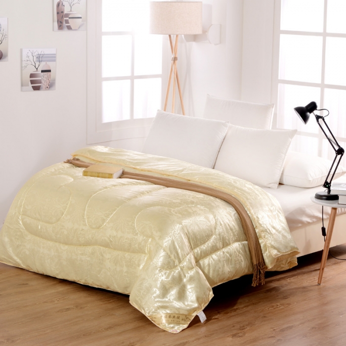 91家纺网 家纺一手货源 找家纺 鑫发家纺 2019新款蜘蛛花被 黄色