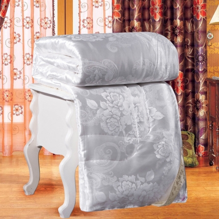 91家纺网 家纺一手货源 找家纺 鑫发家纺 2019新款牡丹花被 白色