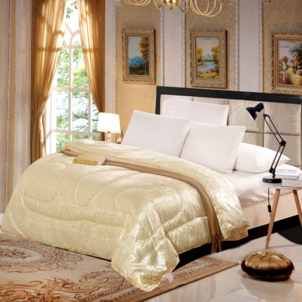 91家纺网 家纺一手货源 找家纺 （总）鑫发 新款蜘蛛花被子贡缎提花被子夏被春秋冬被