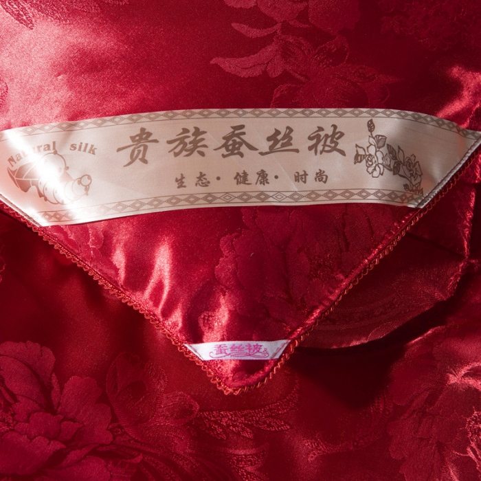 91家纺网 家纺一手货源 找家纺 鑫发家纺 新款牡丹花被 大红