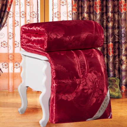 鑫发家纺 新款牡丹花被 大红