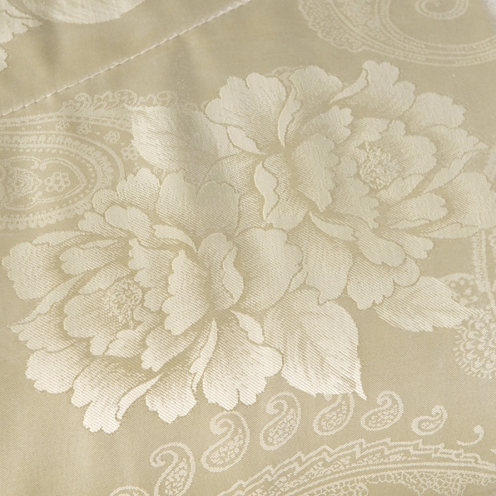 91家纺网 家纺一手货源 找家纺 鑫发家纺 2019新款牡丹花被 米黄