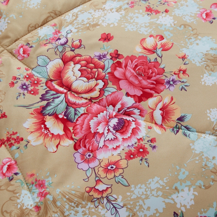 91家纺网 家纺一手货源 找家纺 鑫发家纺 2021新款丝绸印花被 国色天香金