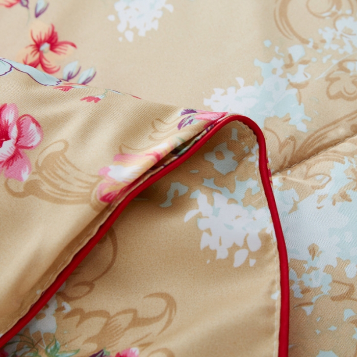 91家纺网 家纺一手货源 找家纺 鑫发家纺 2021新款丝绸印花被 国色天香金