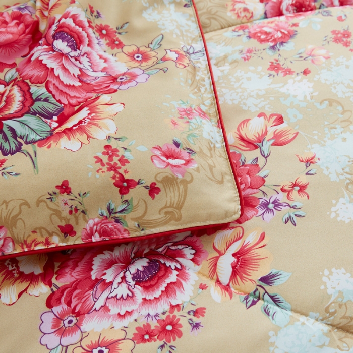 91家纺网 家纺一手货源 找家纺 鑫发家纺 2021新款丝绸印花被 国色天香金